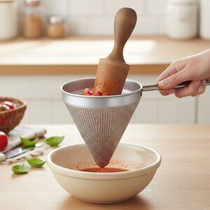 Vintage WEAR-EVER No.8 Aluminum Cone Chinois Strainer Colander Sieve Heavy Duty